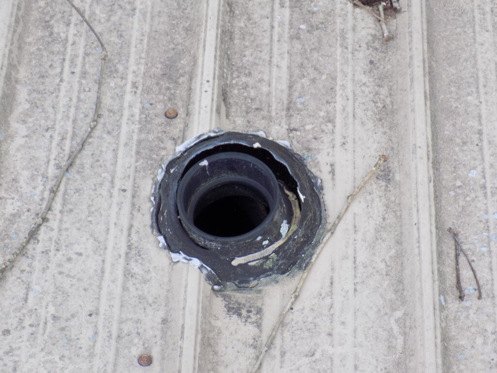 damaged vent boot