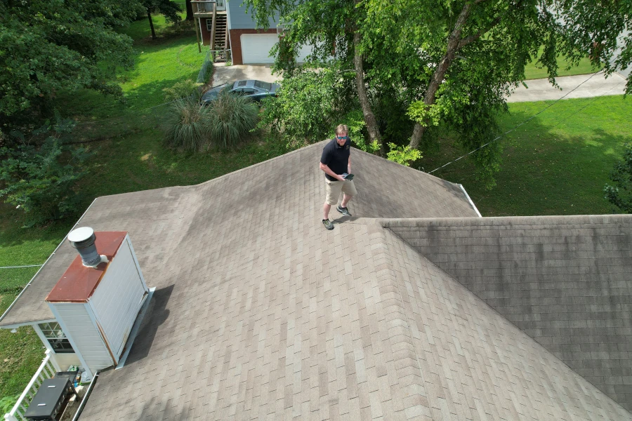 Home Inspector on Roof